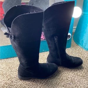 Girls kids knee high boots